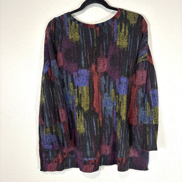 Habitat Women's Multicolor Crew Neck Knitted Long Sleeve Pullover Sweater Size L - Picture 5 of 11